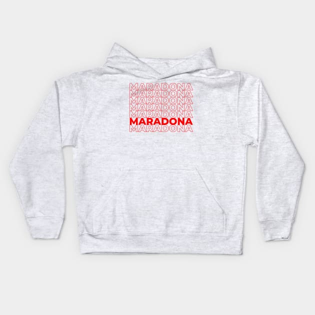 Maradona Kids Hoodie by rahalarts